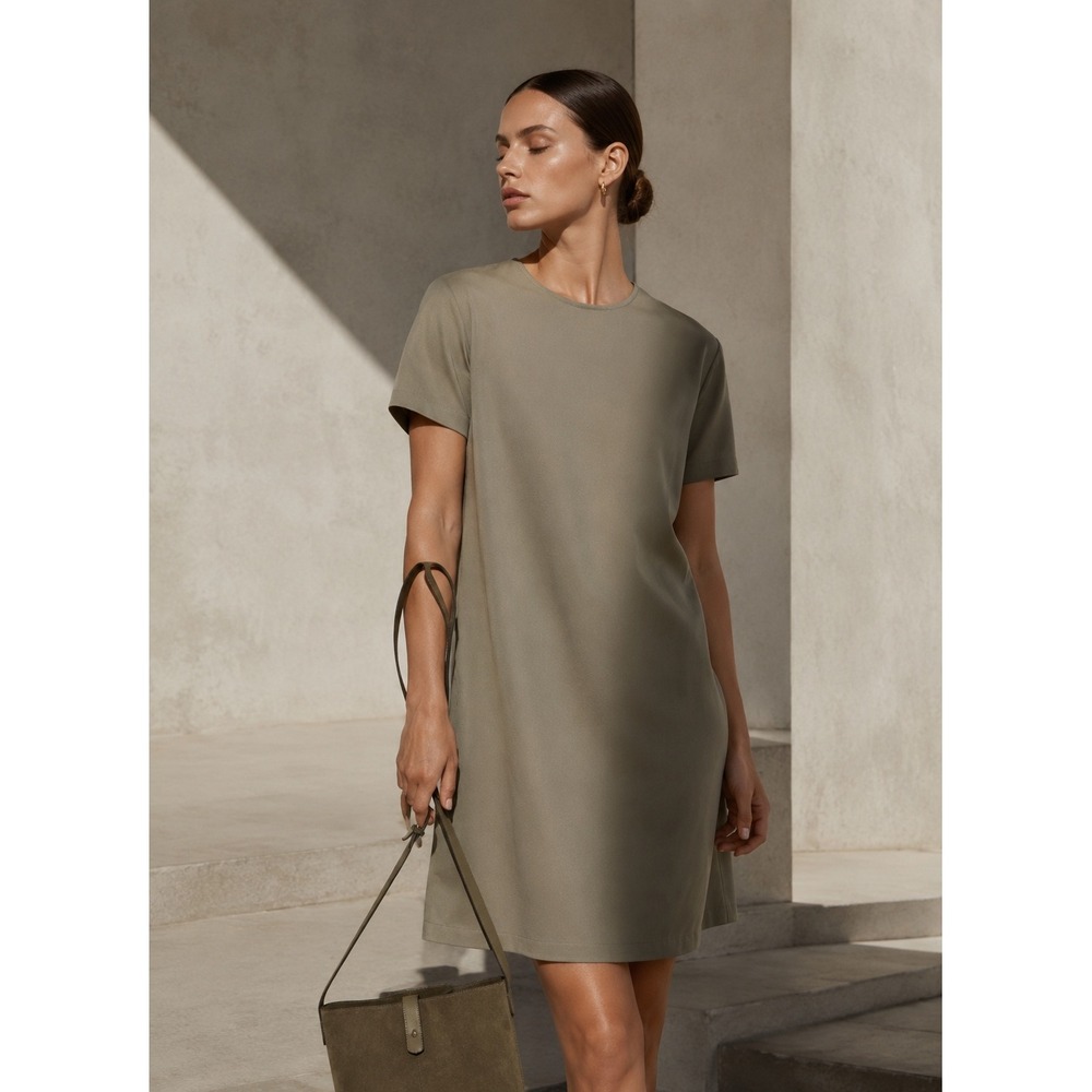 Jenni Kayne PALMER Shift Dress WILLOW Women S‎ Short Sleeve Viscose Crepe